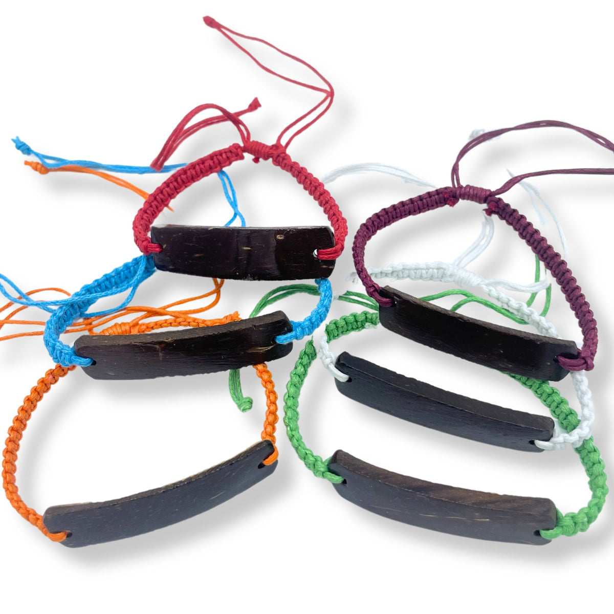 Handmade Friendship Bracelets - Unprinted Custom ready Coconut (asst)