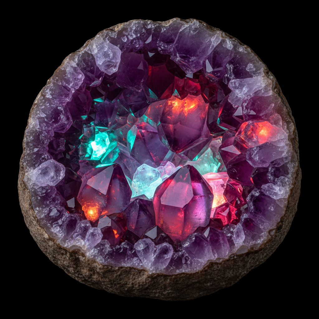 Geodi di Calcite colorata